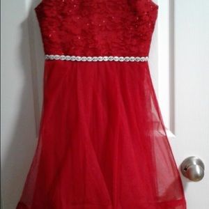 Girl's Formal Red gown with embellishments